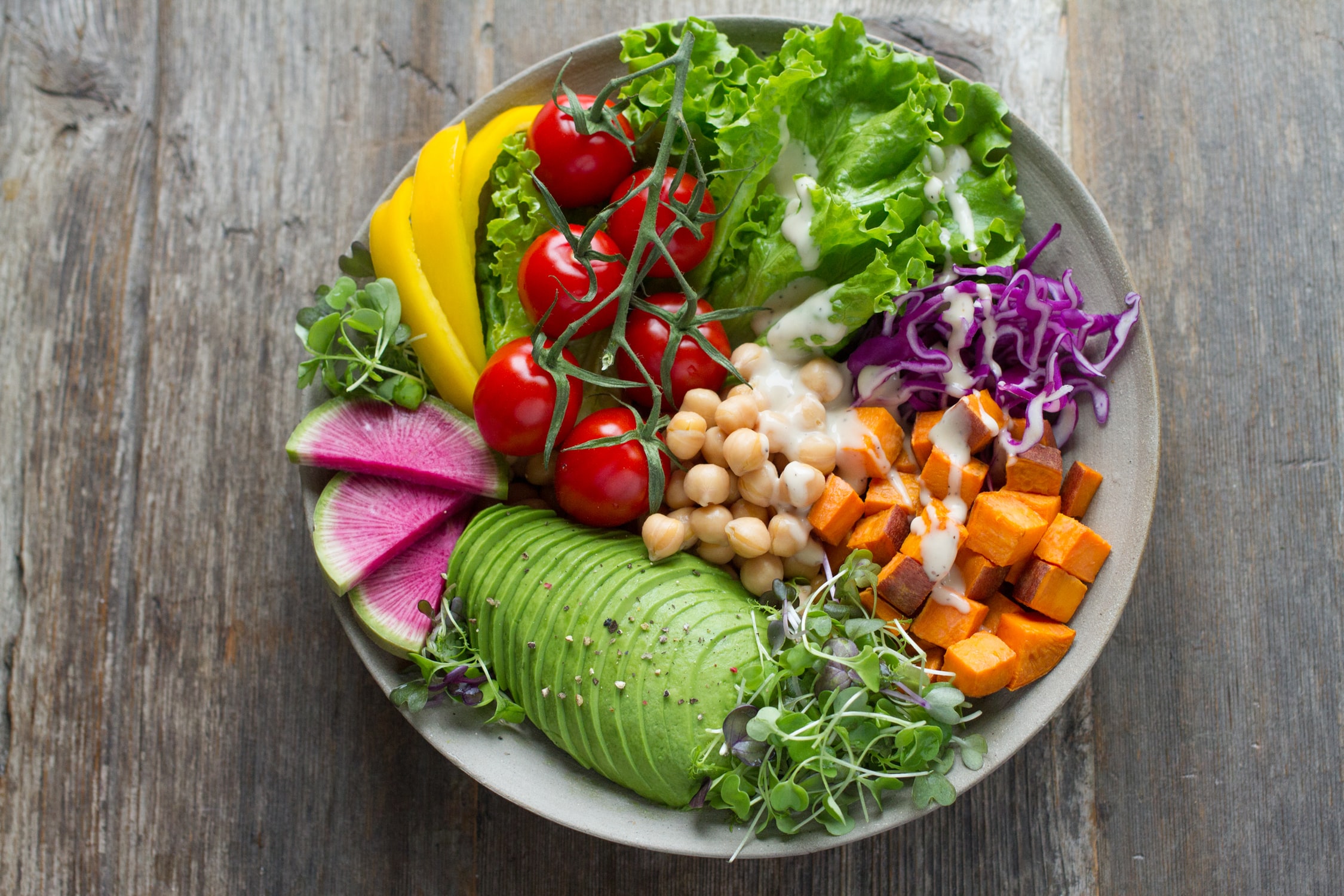 A bowl of salad A bowl of salad