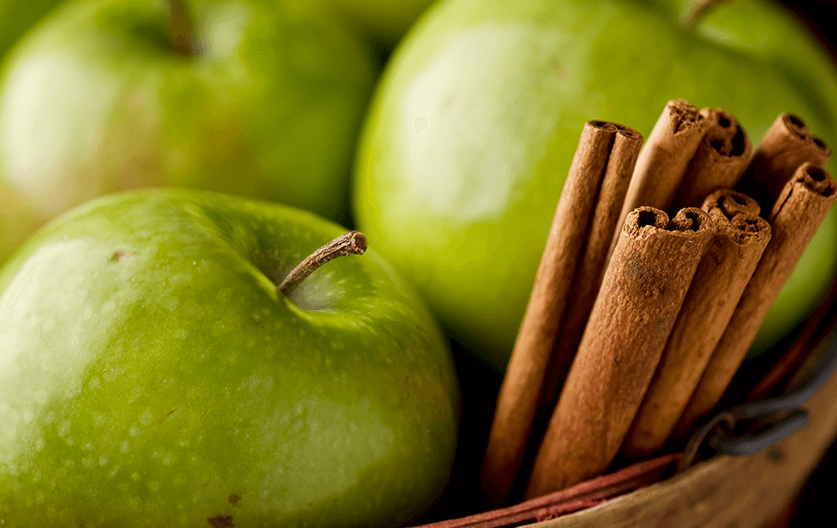 Apples and cinnamon