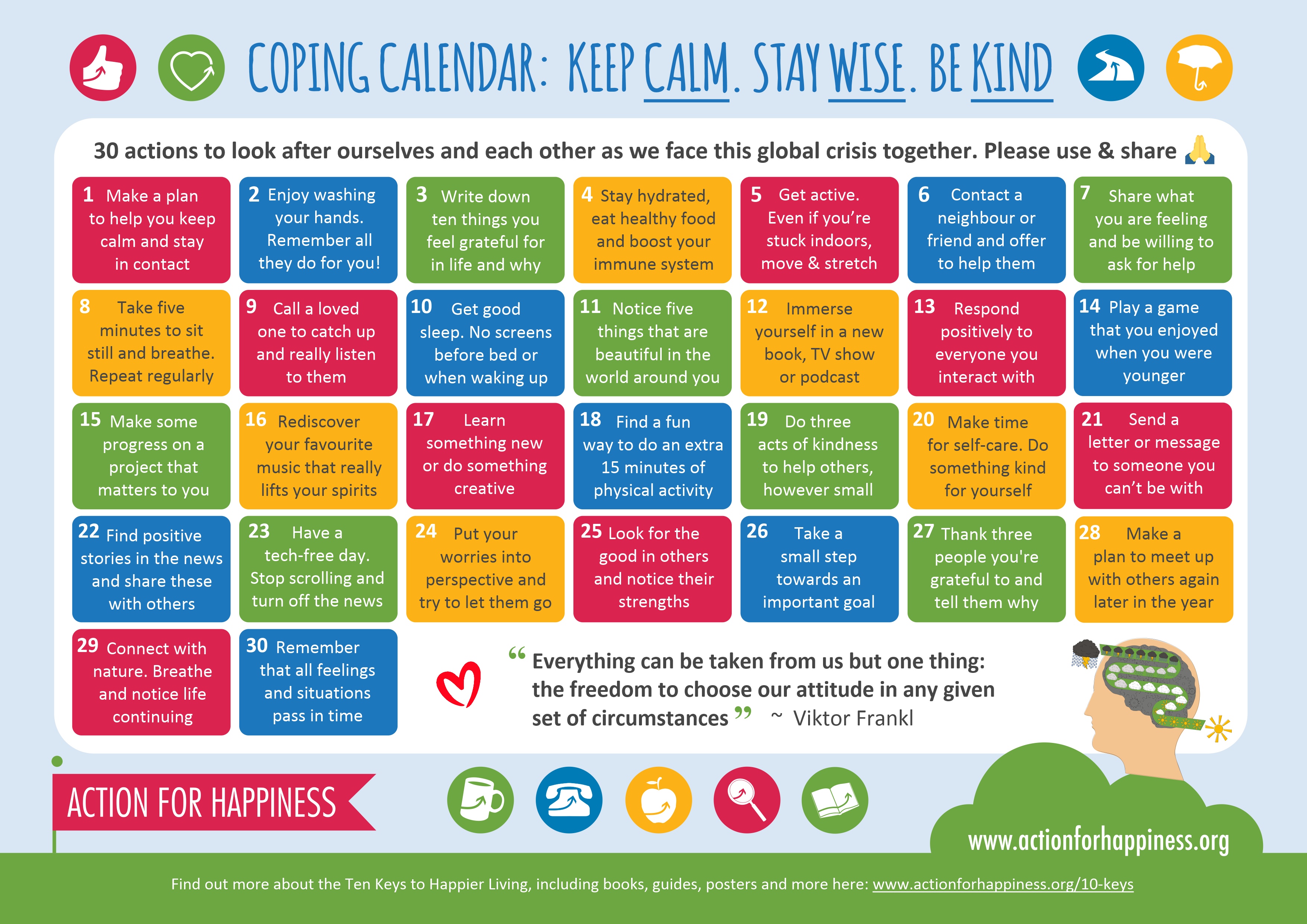 Coping Calendar Coping Calendar